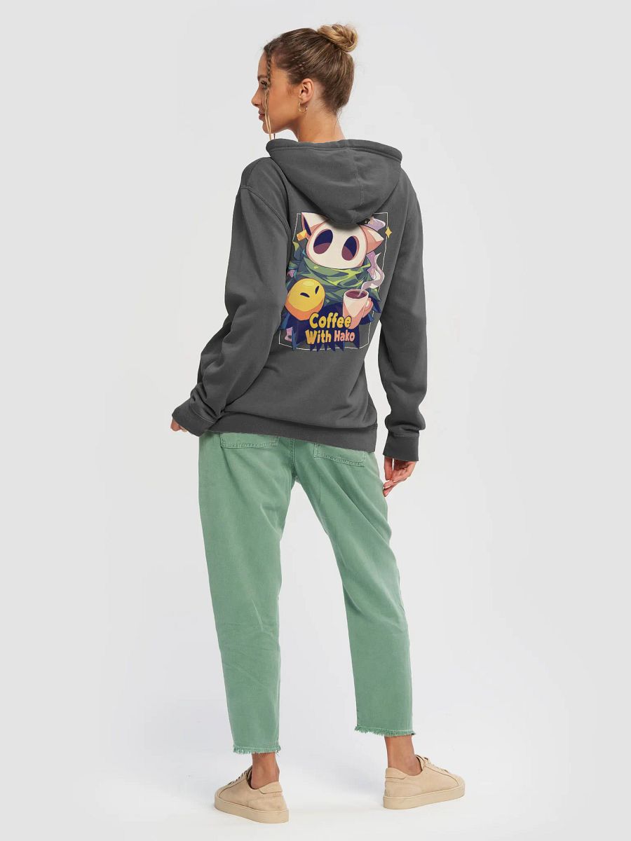 Coffee w Hako Premium Heavyweight Hoodie Front and Back Print product image (4)