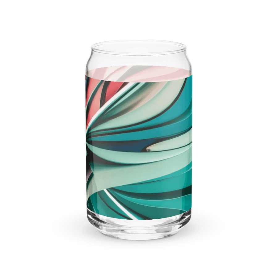 Graphic Grove Can-Shaped Glass - Vibrant Geometric Design, 16oz product image (10)