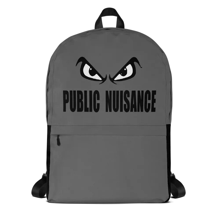 Public Nuisance Large Print Gray Backpack product image (1)
