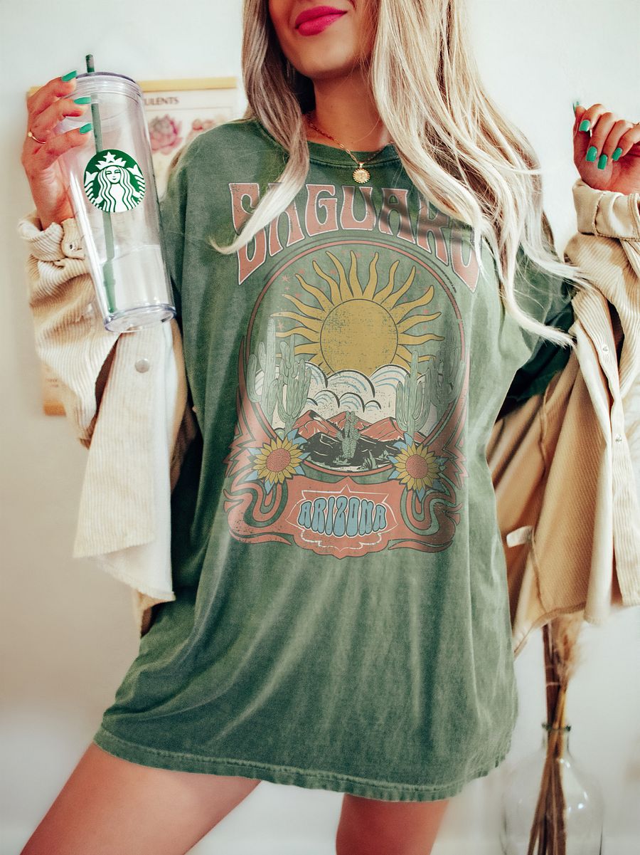 Saguaro National Park, Arizona Tee | Art Nouveau-Style Western T-Shirt for Travel and Road Trips product image (15)