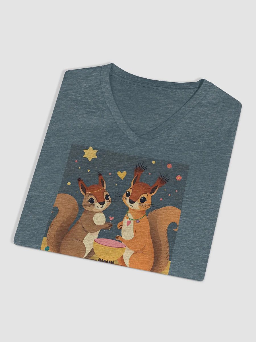 Whimsical Love Squirrels V-Neck Tee product image (3)
