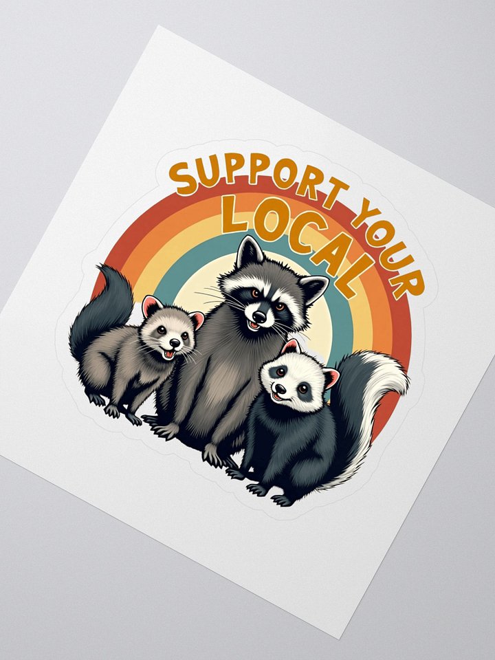 Colorful Critter Support Kiss Cut Stickers product image (2)