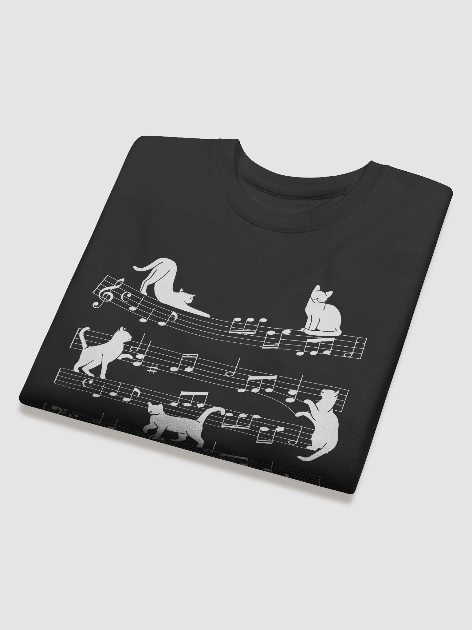 Cats Playing with Musical Notes - Premium Sweatshirt product image (2)