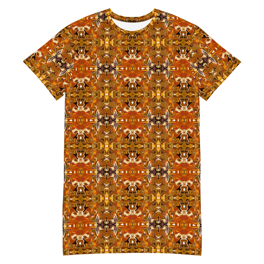 Brown African Inspired T-Shirt Dress product image (2)