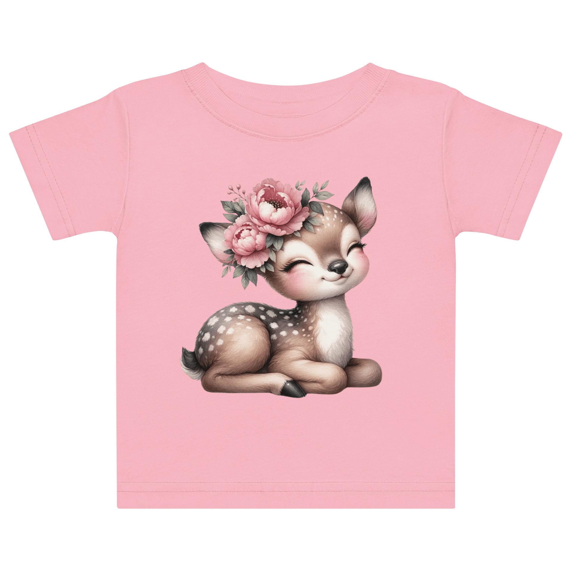 Floral Fawn Baby Jersey T-Shirt product image (1)