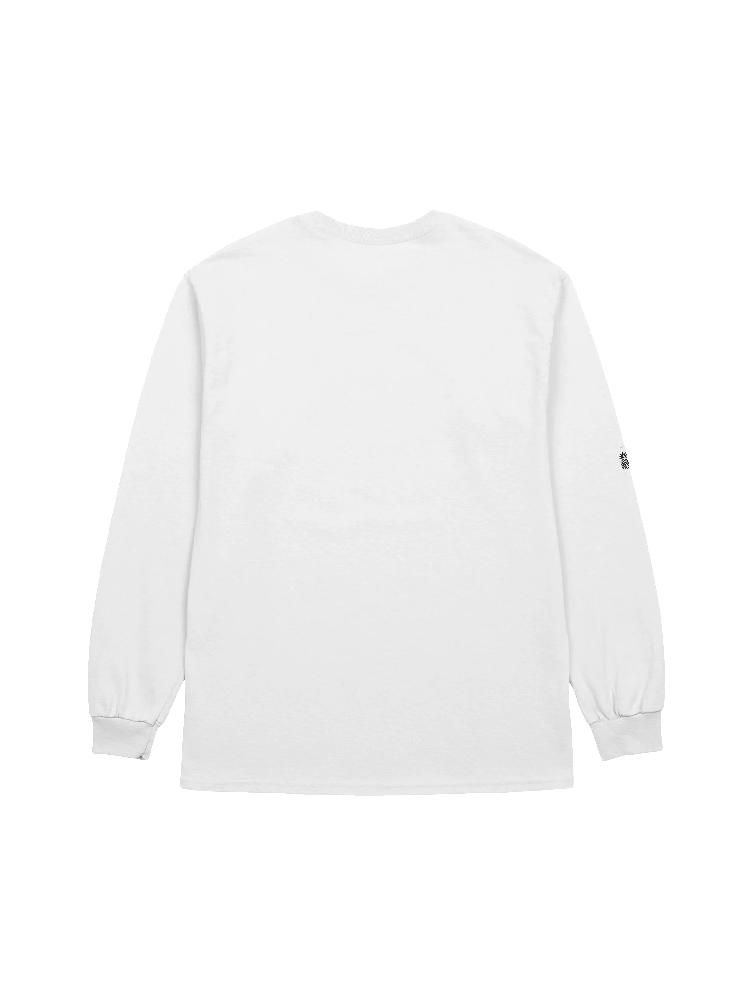 Boxy Fit Lucky Pineapple® Minimalist Long Sleeve Unisex Solid Color T-Shirt (White & Light Colors) product image (2)