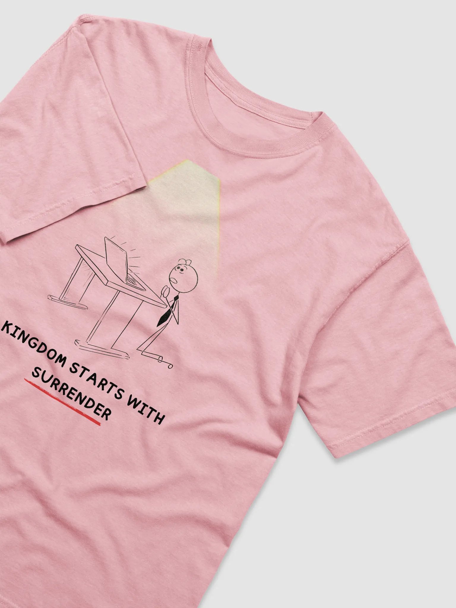 “Kingdom Starts with Surrender” Stick Figure T-Shirt product image (39)