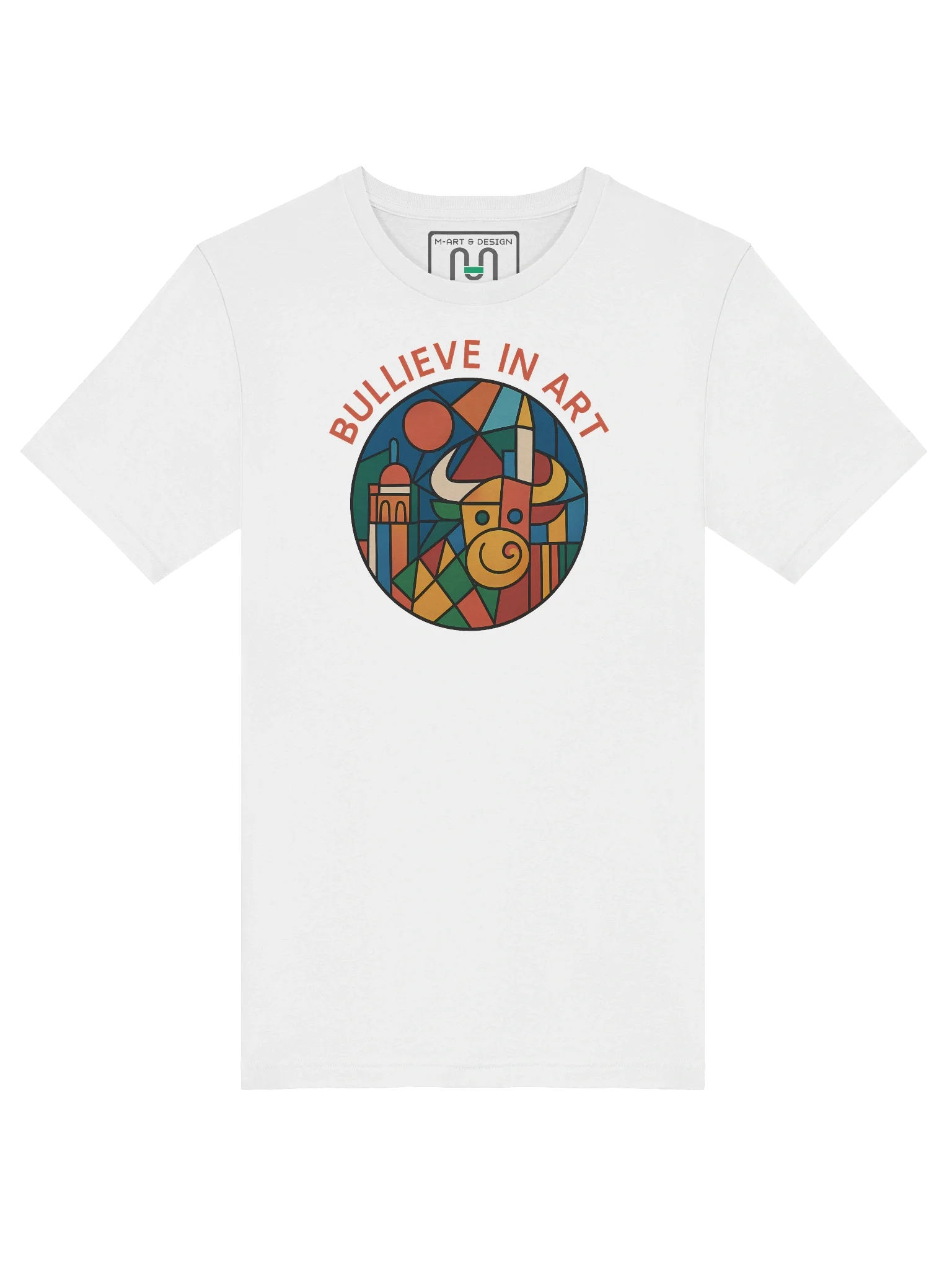 BULLIEVE IN ART – Bold Geometric Bull Tee by M-Art & Design product image (101)