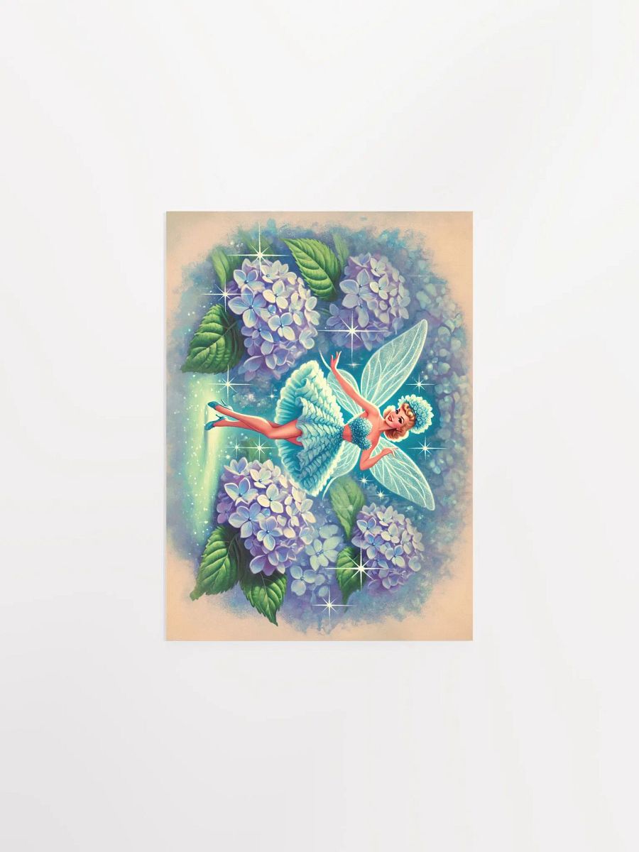 Blue Hydrangea Fairy Fantasy Poster product image (7)