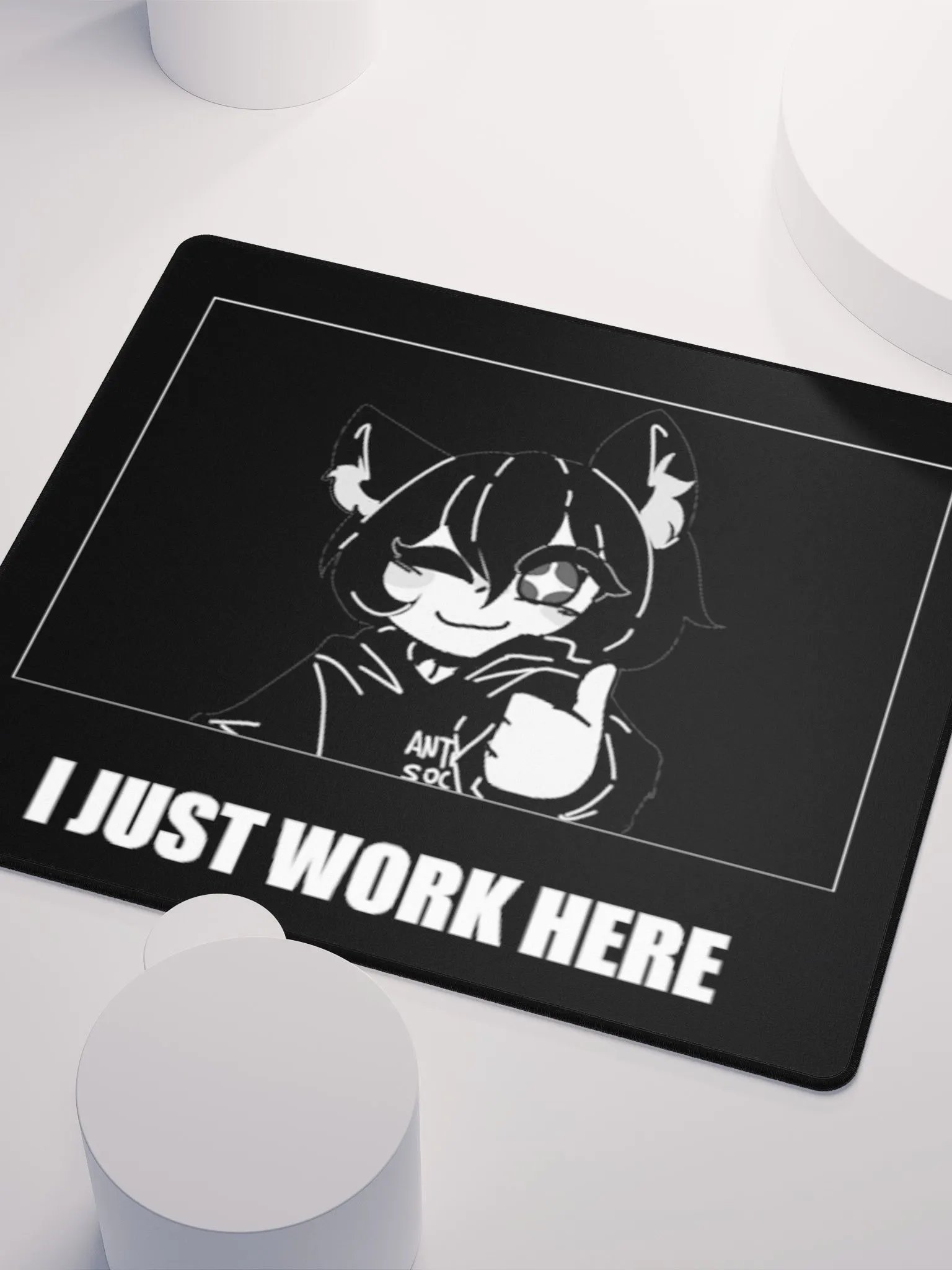 MØRI I JUST WORK HERE GAMING MOUSE PAD product image (3)