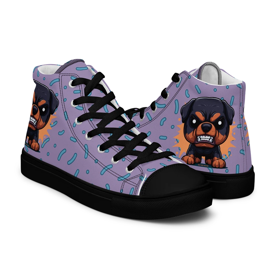 Rottweiler Angry Pup - Women's High Top Canvas Shoe product image (17)