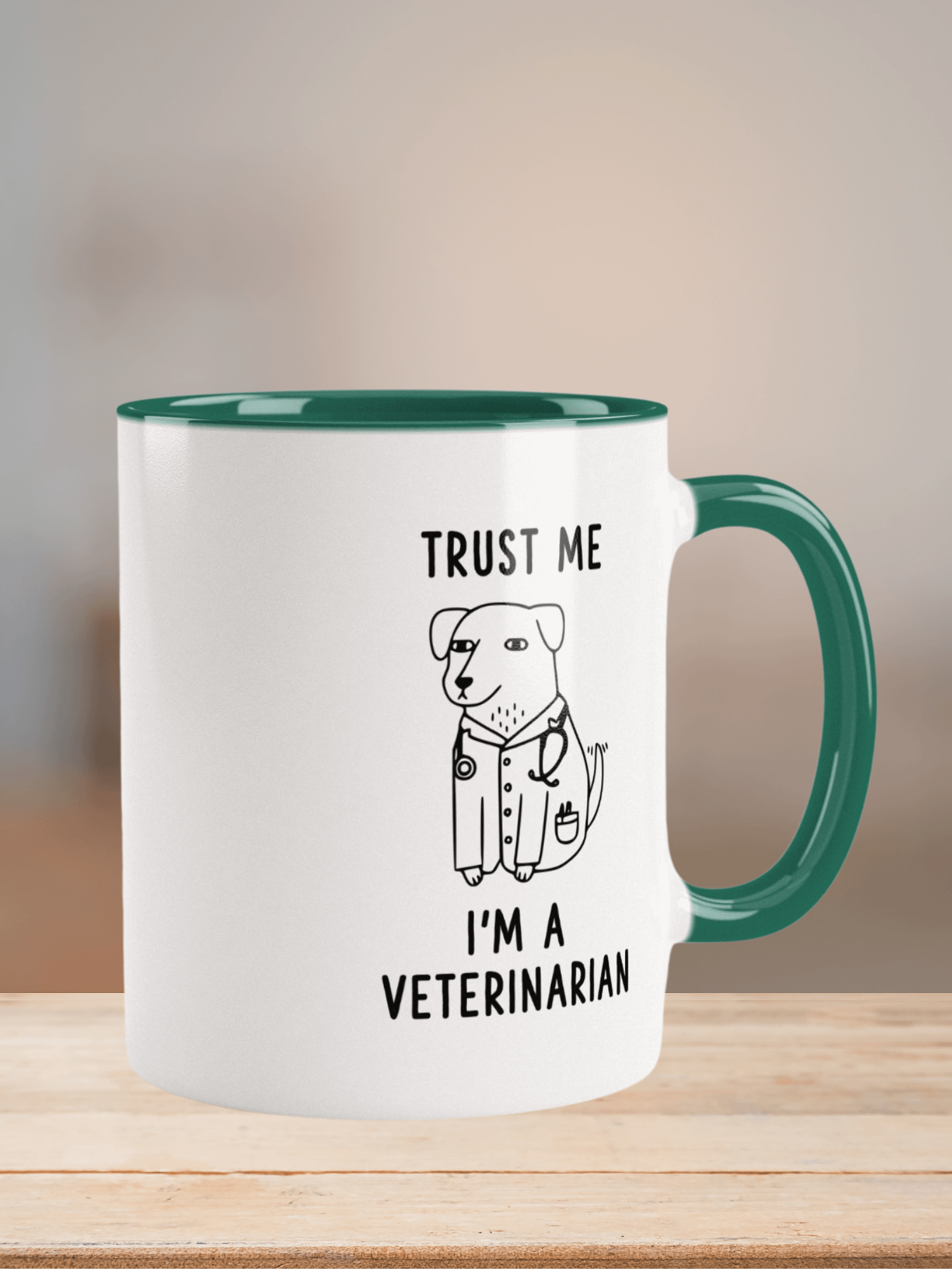 "I'm a veterinarian" Ceramic Mug with color inside product image (6)