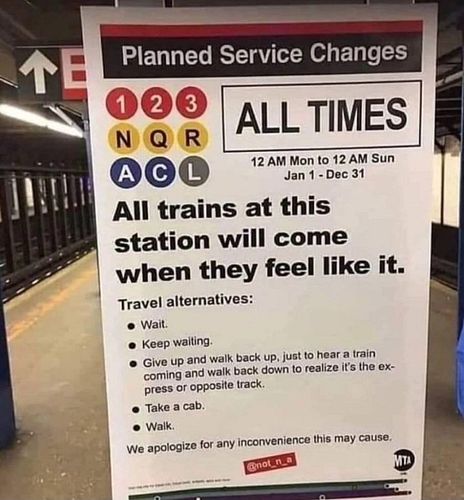 Picture I send my boss to explain why I am calling out again and most likely until the new year. #sorry #mta