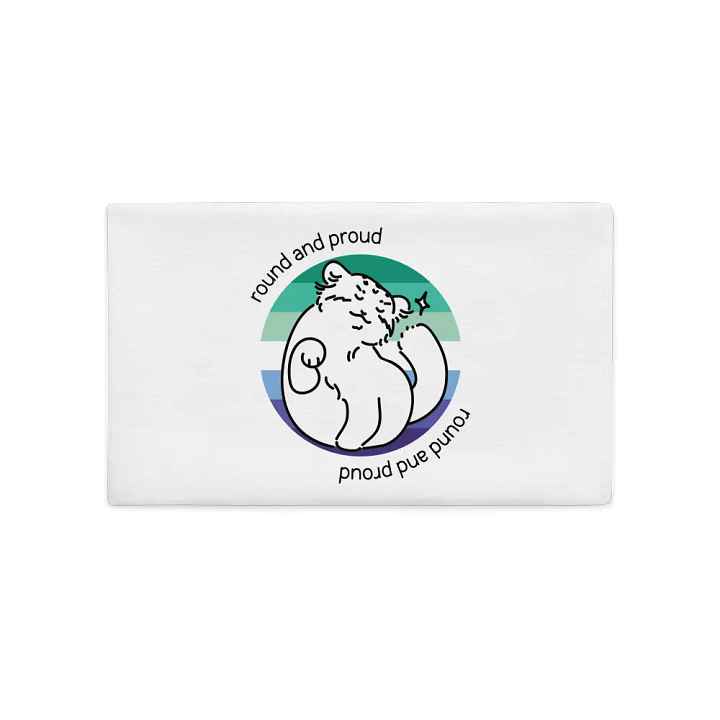 Round and Proud Manul Gay MLM Version - Pillow Case product image (2)