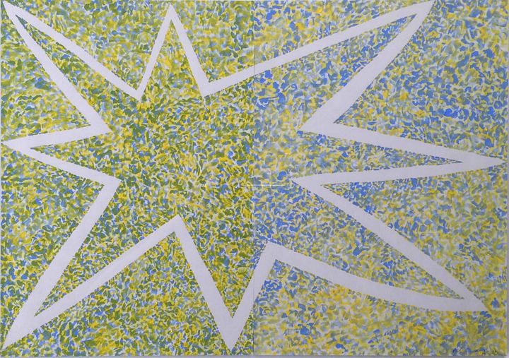 Yellow/Blue Blue/Yellow on Canvas (24" x 36") product image (1)