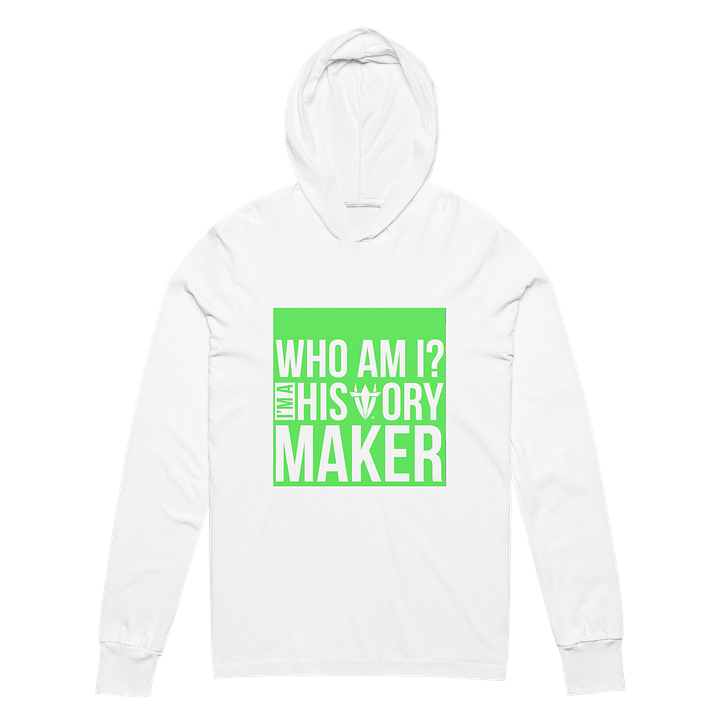 Who Am I Long Sleeve White Hooded Tee product image (2)