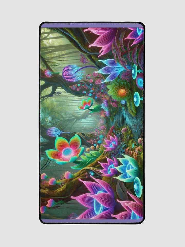 Enchanted Neon Forest Desk Mat product image (2)