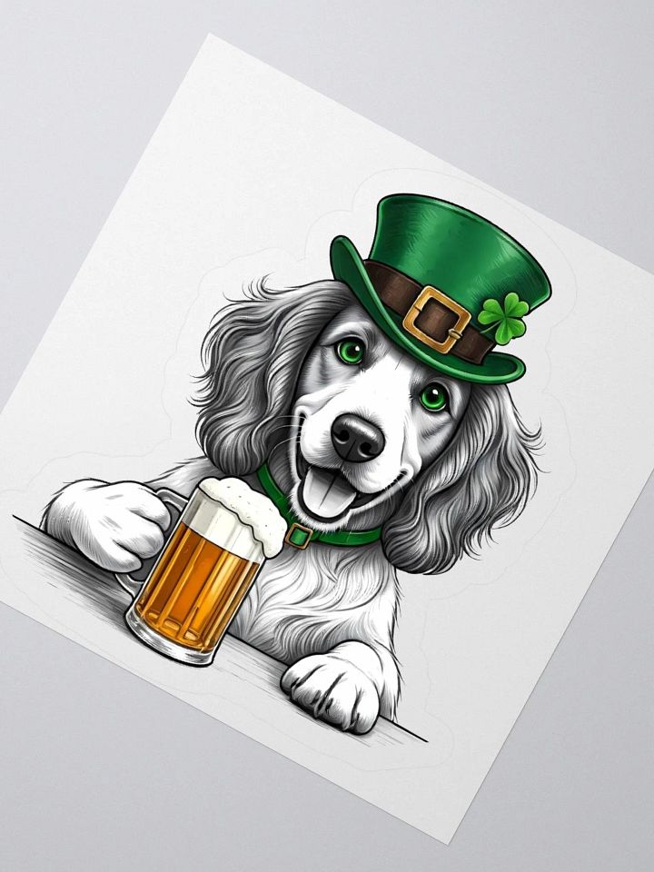 St. Patrick's Day Dog Sticker product image (5)