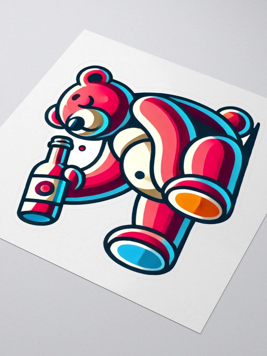 Drunk Teddy Bear Sticker product image (3)