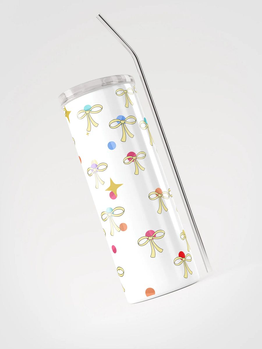 Ribbon 20 oz Stainless-Steel Tumbler with reusable Straw / leak proof cup lid, Tumbler Mug Drinkware Flasks product image (3)