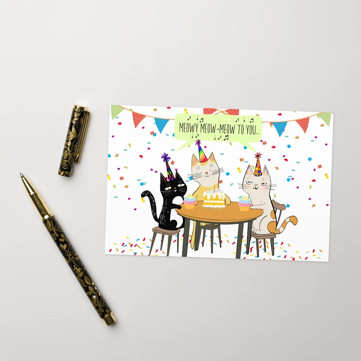 Meowy Birthday Celebration Greeting Card product image (1)