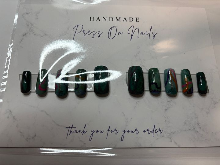 Handpainted 'May Pole' Press On Nails product image (2)