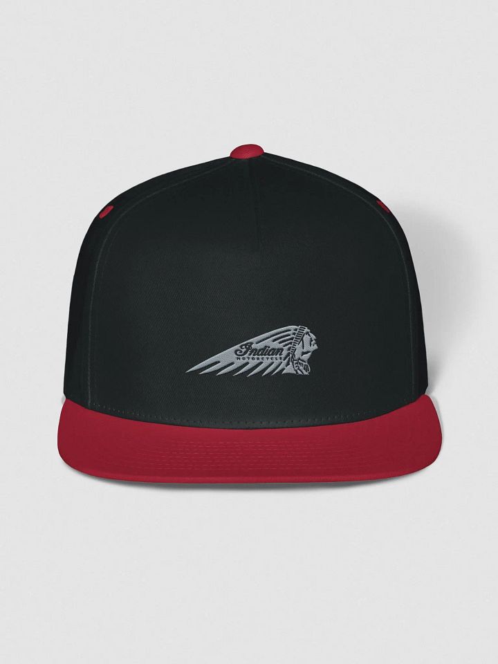 Retro Motorcycle Cotton Twill Flat Bill Cap product image (1)