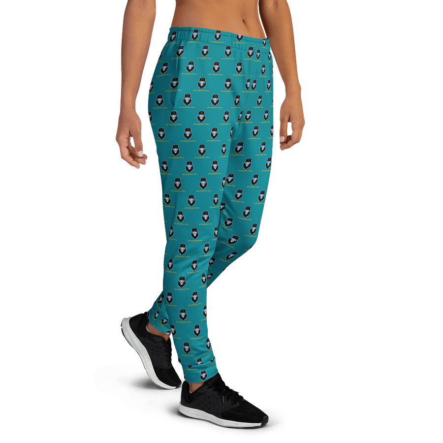 Synthsquatch Fitness Bigfoot Monogram Logo All-Over Print Women's Joggers (Teal) product image (4)