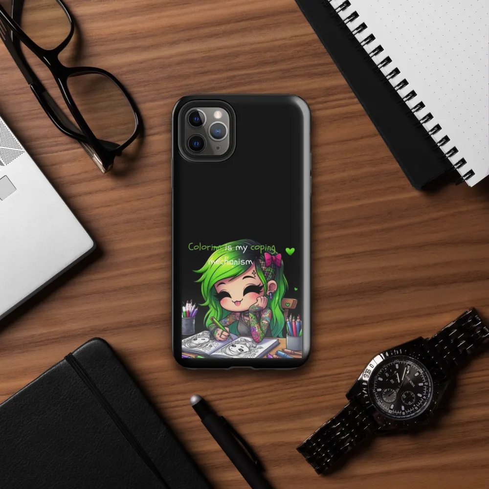 coloring is my coping mechanism iphone case product image (39)