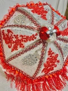 Red & White Rhinestone Parasol product image (1)