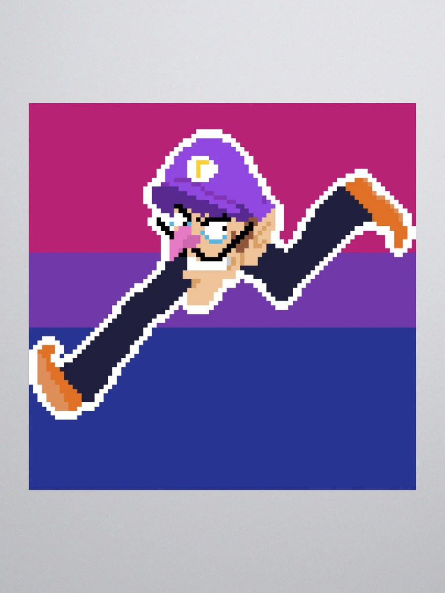 Bisexual Waluigi /// Sticker product image (3)