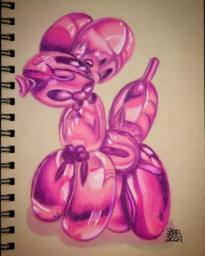 A shiny new friend drawn this week. This balloon doggy was a really fun reflection study.

#coloredpencil #prismacolor #tradi...