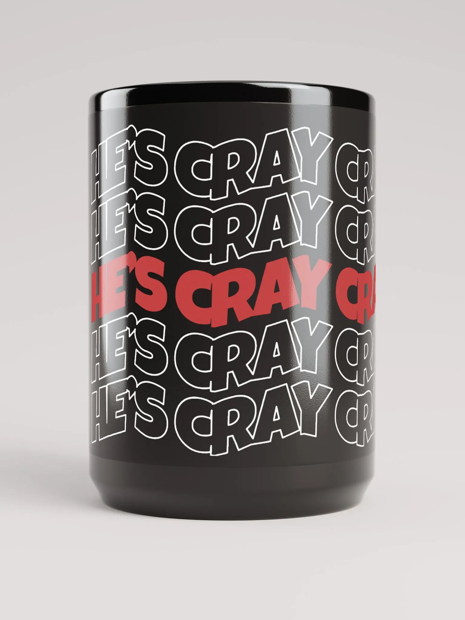 He's cray cray! Mug (red/white) product image (5)