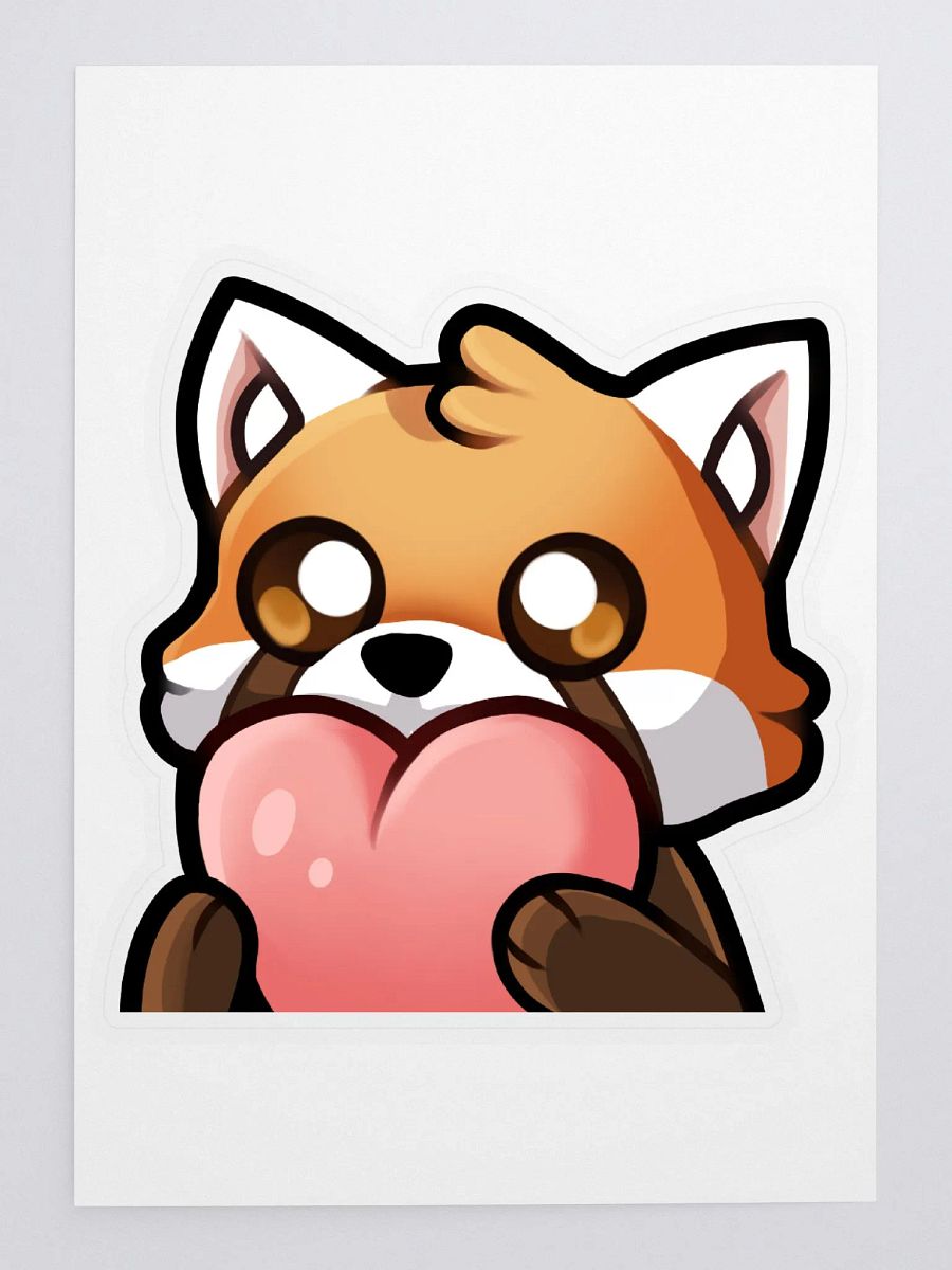 Red Panda Heart Sticker Sheet product image (3)