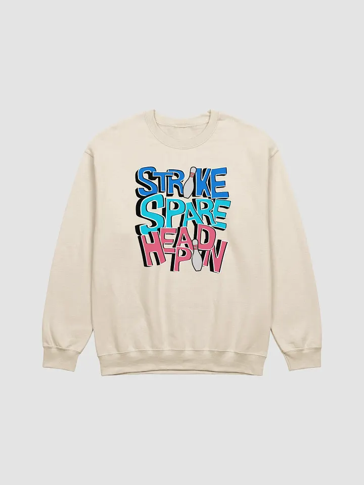 Strike Spare Headpin Bowling Crewneck Sweatshirt product image (13)