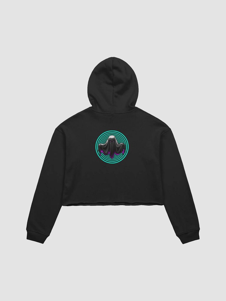 Cyan Scream Gh0stie Crop Hoodie- Black product image (2)