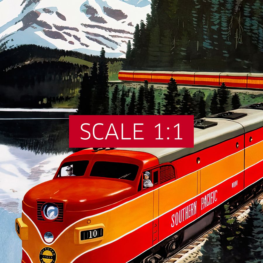 Shasta Daylight, USA, 1960s — retro train poster, vintage train art, train print, retro travel wall art product image (4)