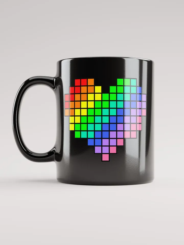 Pride Heart Black Glossy Mug product image (1)