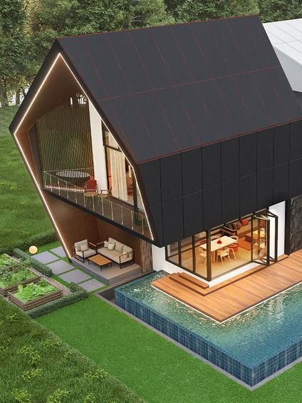 A Frame House 013 - Drawings\Blueprints CAD + PDF + 3D Model product image (4)