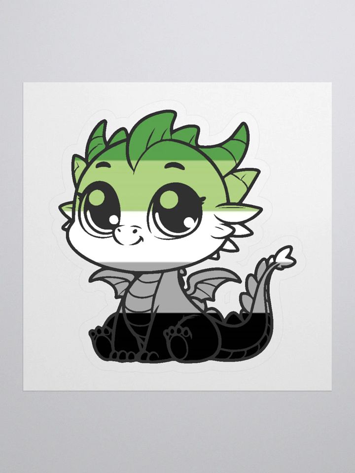 Aromantic Pride Dragon Sticker product image (1)