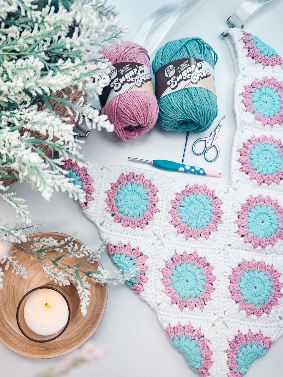 Granny Square Flower Bag Crochet Pattern product image (4)