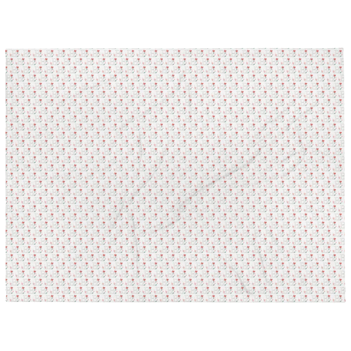 Valentine’s Monogram Letter B(4) White Blanket product image (1)