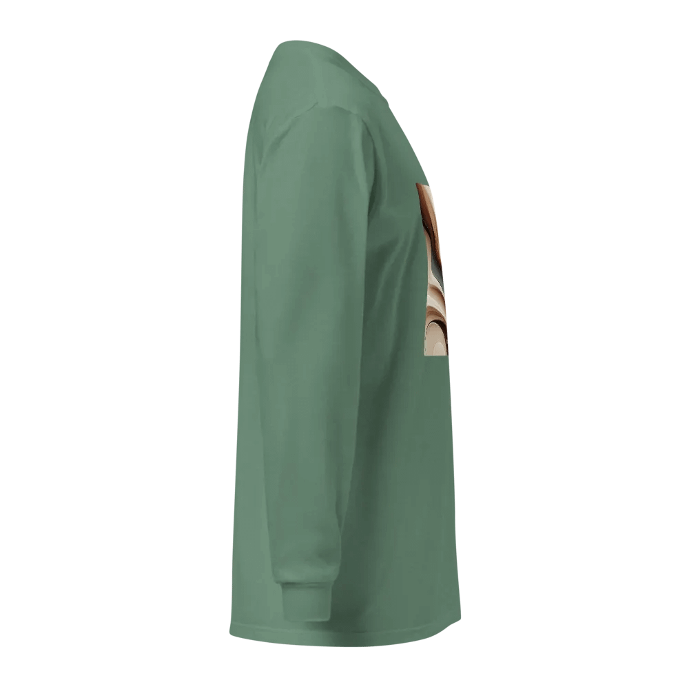 Swirling Sands Long Sleeve Shirt | AI Design cappuccino color product image (4)