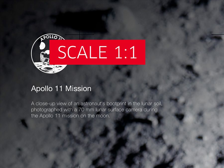 NASA Apollo 11: Moon footprint, 1969 — space poster, space art, photo poster, NASA print, space wall decor product image (6)