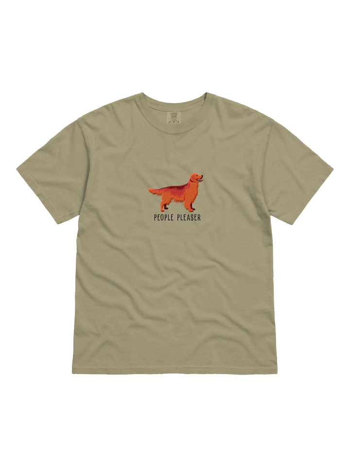 People Pleaser T-Shirt(Embroidered) of a Golden Retriever(Red) product image (2)