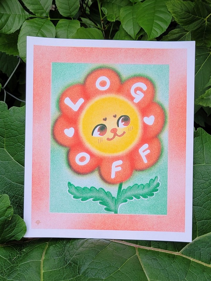 Log Off Riso Print product image (1)