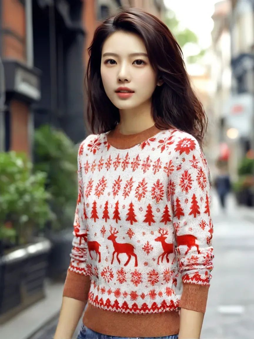 Festive Reindeer Christmas Sweater – Cozy Knitwear for Holiday Cheer product image (5)