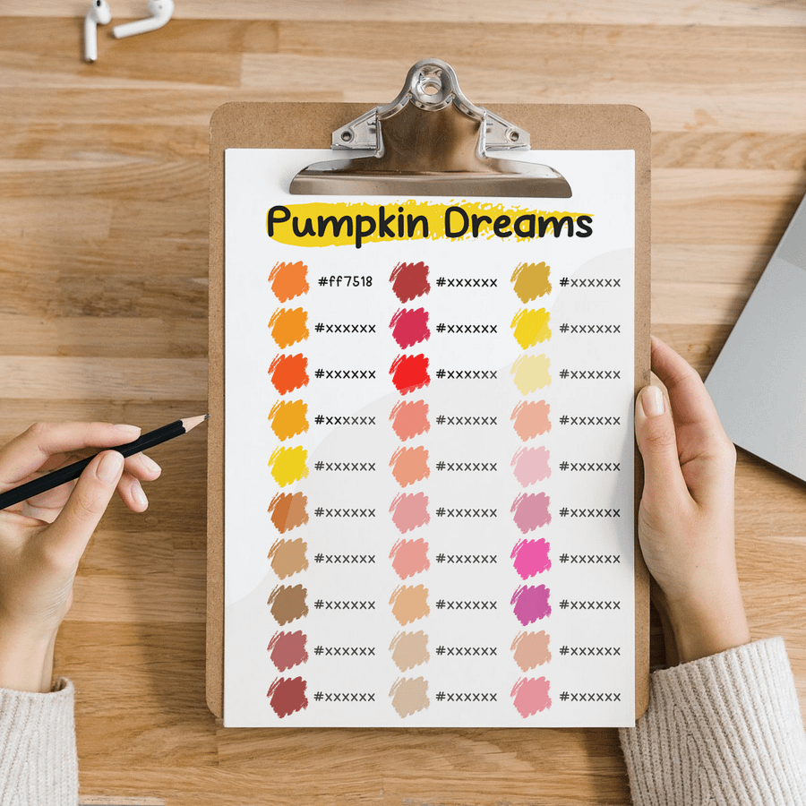 Pumpkin Dreams Procreate Color Palette with HEX Codes ★ DIGITAL ★ product image (4)