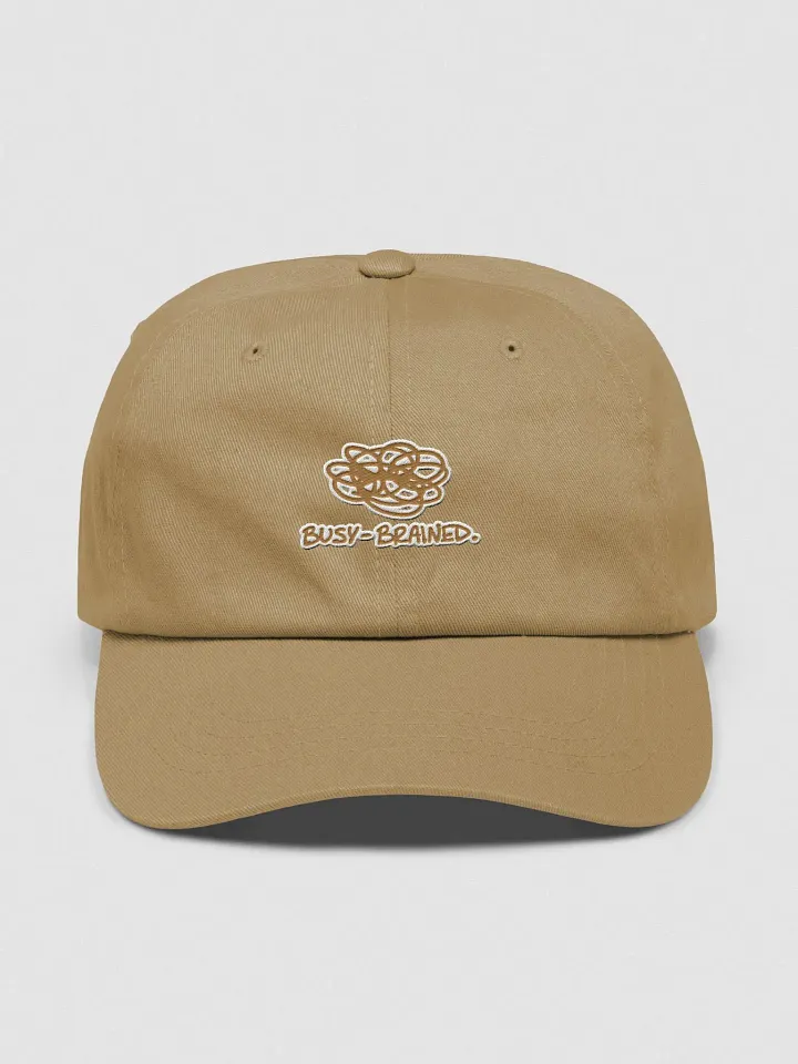 BUSY-BRAINED (brass + white lined design) classic dad hat product image (9)