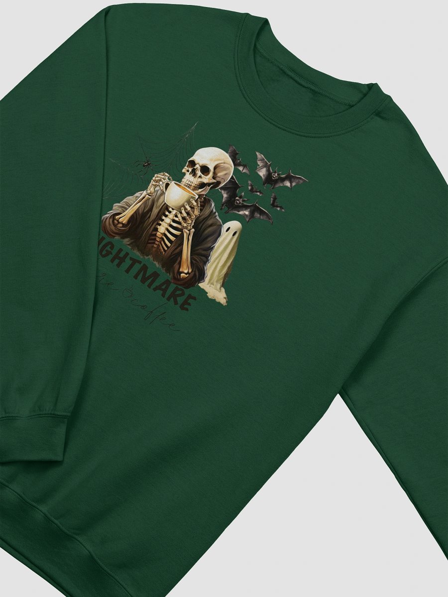 Nightmare Before Coffee Halloween Skeleton Unisex Sweatshirt product image (28)